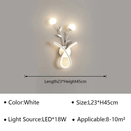 Voici Le Titre Transformé: Applique Murale Led Design Minimaliste Chic Chambre