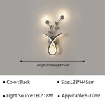 Voici Le Titre Transformé: Applique Murale Led Design Minimaliste Chic Noir A / Blanc Naturel