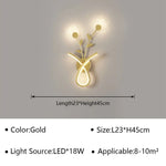 Voici Le Titre Transformé: Applique Murale Led Design Minimaliste Chic Or A / Blanc Naturel (Sans