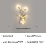 Voici Le Titre Transformé: Applique Murale Led Design Minimaliste Chic Or B / Blanc Naturel (Sans