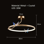Voici Le Titre Transformé: Applique Murale Led Papillon Élégant Design Moderne B-60Cm / 3