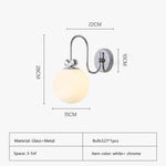 Voici Le Titre Transformé: Applique Murale Ronde Chrome Élégant Design Moderne Chambre