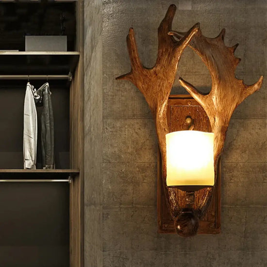 Voici Le Titre Transformé: Applique Murale Vintage Bois Élégante Luxueuse Chambre