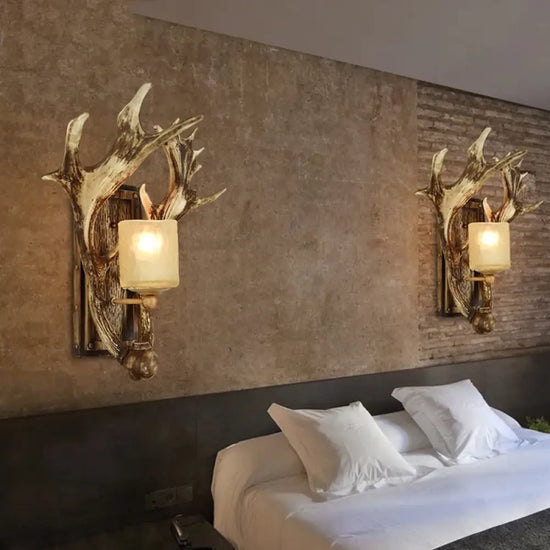 Voici Le Titre Transformé: Applique Murale Vintage Bois Élégante Luxueuse Chambre