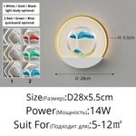 Voici Ma Proposition: Applique Murale Créative Spectre Lumineux Sable Style H L28X5Cm 14W / 3