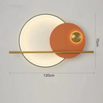 Voici Ma Proposition: Applique Murale Design Scandinave Épurée Lumineuse 120Cm Orange Chambre