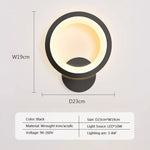 Voici Ma Proposition: Applique Murale Led Nordique Design Élégant Hôtel Un Noir / Lumière